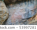 X-ray perspective rock paintings of the World Composite Heritage Site Kakadu National Park in Australia 53997281