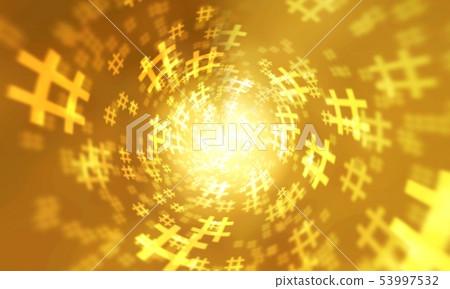Gold hashtag random pattern background. 53997532