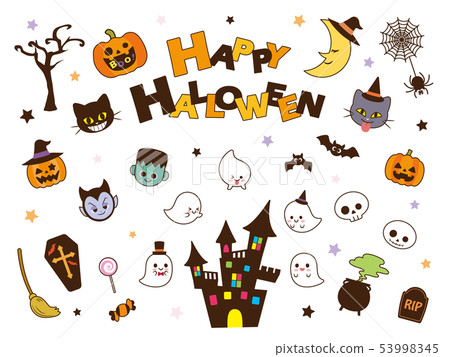 Cute halloween illustration material Cute halloween illustration material 53998345