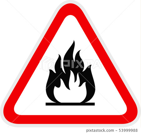 Triangular red Warning Hazard Symbol, vector Triangular red Warning Hazard Symbol, vector 53999988