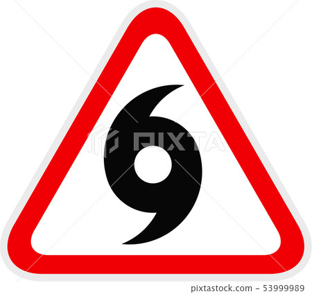 Triangular red Warning Hazard Symbol, vector Triangular red Warning Hazard Symbol, vector 53999989