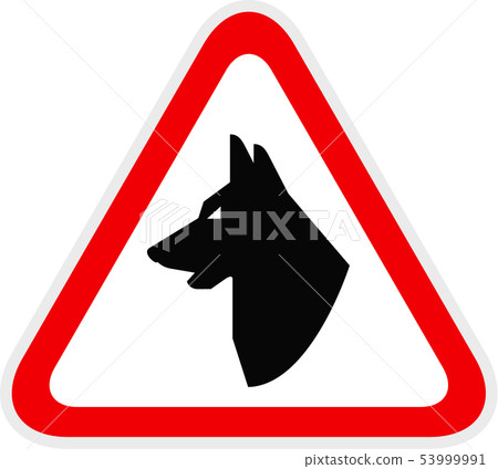 Triangular red Warning Hazard Symbol, vector Triangular red Warning Hazard Symbol, vector 53999991