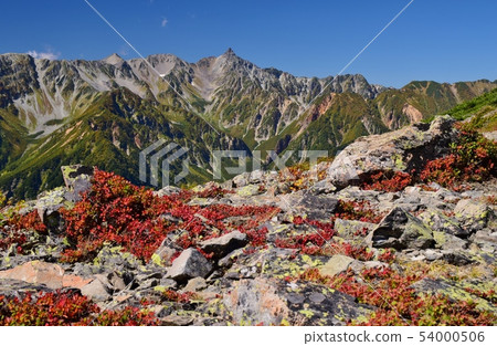 北阿爾卑斯山，Chogatake秋葉和Kasumigatake 54000506