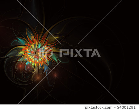 Fractal illustration of bright background with 54001291