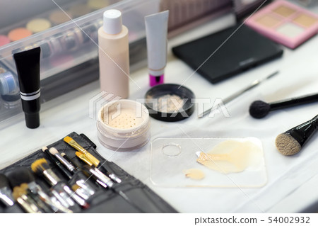 Beautician tools for makeup. Facial care and make Beautician tools for makeup. Facial care and make 54002932