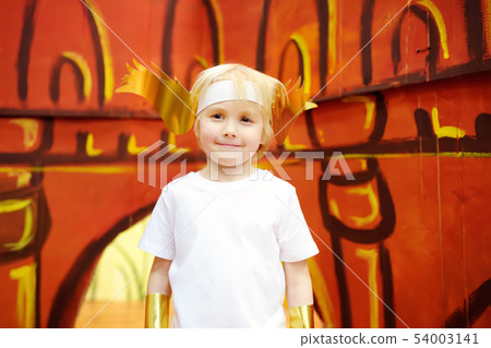 Little boy involved in performance children's Little boy involved in performance children's 54003141