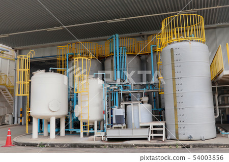 Chemical tanks ,feeding pipes ,valves ,pump and 54003856