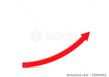 Illustration CG of rising arrow - Stock Illustration [54004691] - PIXTA