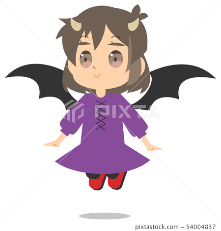 女孩打扮成萬聖節 女孩打扮成萬聖節 54004837