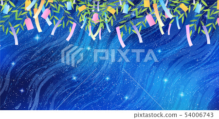 煙花Tanabata銀河背景 54006743
