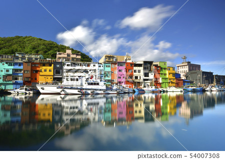 Keelung Sightseeing Spot, Zhengbin Fishing Port Color House, Keelung Zhengbin Fishing Port, Keelung City, Keelung, Zhengbin Fishing Port 54007308