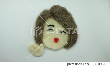 Woman face hand Woman face hand 54009616