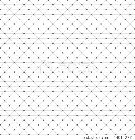 Seamless grey grid and black dot with triangle  54011277