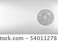 Sphere global with growing dot connect together  54011278