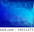 blue polygon abstract backgroun shade from dark to 54011373