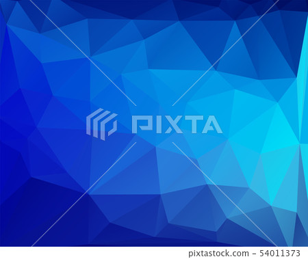 blue polygon abstract backgroun shade from dark to 54011373