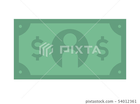 Color Vector Icon / Money / Banknote / Bill (US Dollar) 54012361