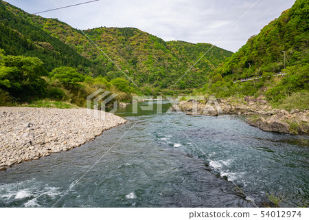 高知縣Shimantogawa Mukoyama下沉橋Kamioka下沉橋 54012974