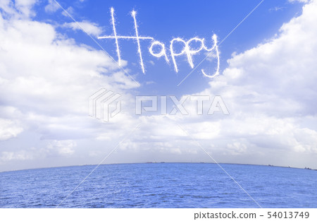 Blue sky sea summer happy 54013749