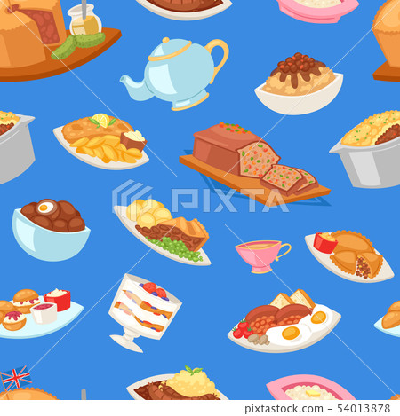 British food vector english breakfast meal and... - Stock Illustration  [54013878] - PIXTA