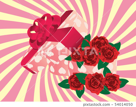 Roses in heart shaped box Roses in heart shaped box 54014050