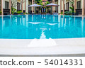 2 umbrellas at the hotel pool 54014331