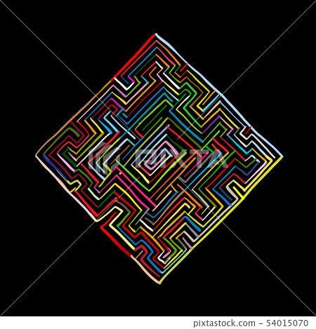 Labyrinth square, sketch for your design Labyrinth square, sketch for your design 54015070