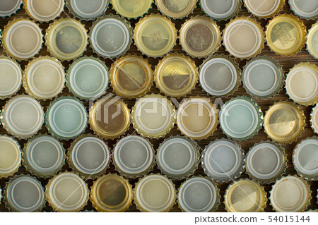 Metal Caps From Different Beer Bottles of Popular Metal Caps From Different Beer Bottles of Popular 54015144
