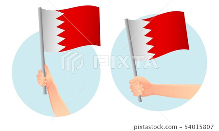 Bahrain flag in hand icon 54015807