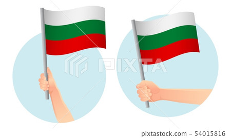 Bulgaria flag in hand icon 54015816