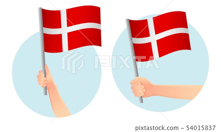 Denmark flag in hand icon Denmark flag in hand icon 54015837