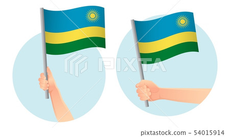 Rwanda flag in hand icon - Stock Illustration [54015914] - PIXTA