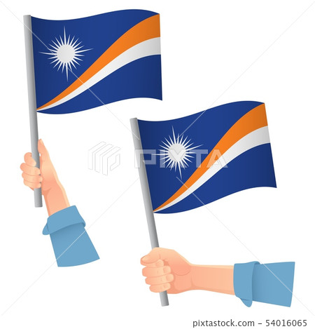 Marshall Islands flag in hand icon Marshall Islands flag in hand icon 54016065