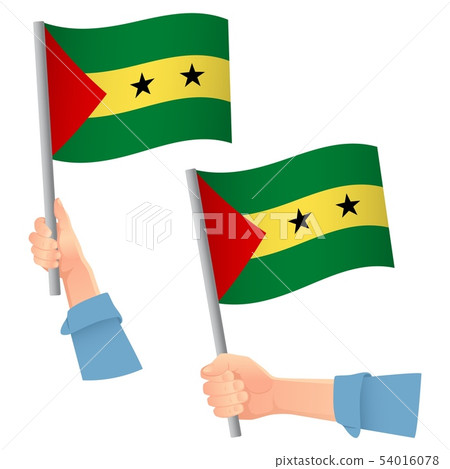 Sao Tome and Principe flag in hand icon Sao Tome and Principe flag in hand icon 54016078