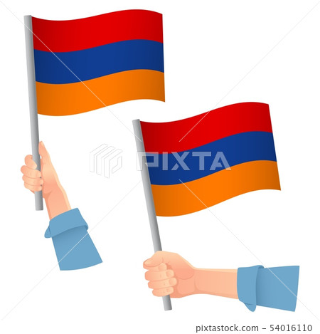 armenia flag in hand icon armenia flag in hand icon 54016110