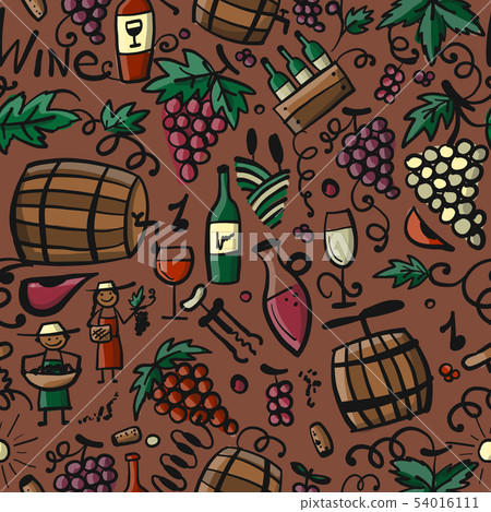 Winery, seamless pattern for your design Winery, seamless pattern for your design 54016111