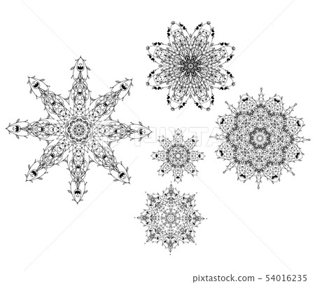Set of arabesque ornament for your design Set of arabesque ornament for your design 54016235