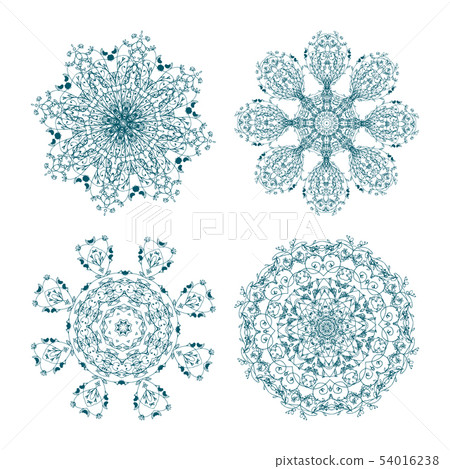 Set of arabesque ornament for your design 54016238