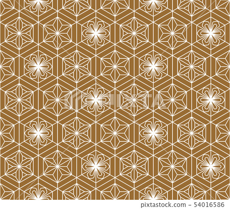 Seamless traditional Japanese ornament.Golden Seamless traditional Japanese ornament.Golden 54016586