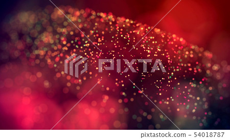 cloud of multicolored particles in the air like sparkles on a dark background with depth of field cloud of multicolored particles in the air like sparkles on a dark background with depth of field 54018787