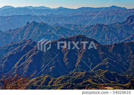 從山上看到的Nishikamishu和Okuchichibu山脈。 54020610