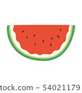 Cut watermelon half moon 54021179