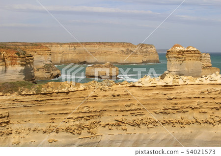Strange rock landscape of the Great Ocean Road Melbourne Australia 54021573