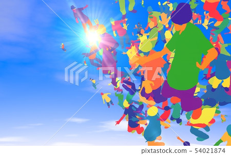 Colorful people 54021874