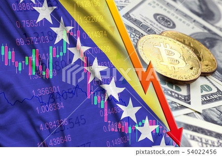 Bosnia and Herzegovina flag and cryptocurrency Bosnia and Herzegovina flag and cryptocurrency 54022456