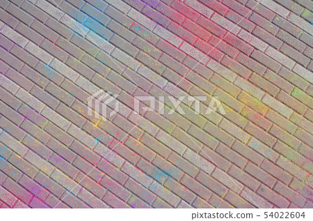 Multi colored paving slabs, powder coated with dry 54022604
