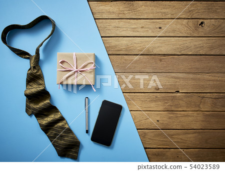 Happy fathers day concept accessories background 54023589