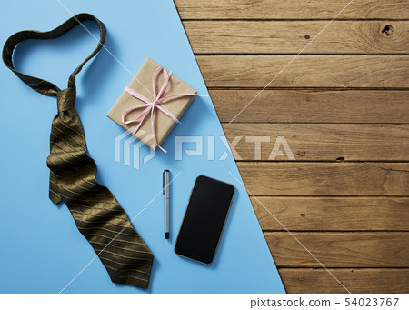 Happy fathers day concept accessories background 54023767