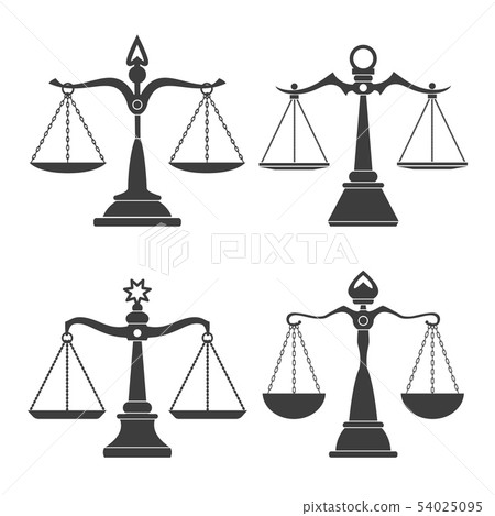 Justice scales set Justice scales set 54025095