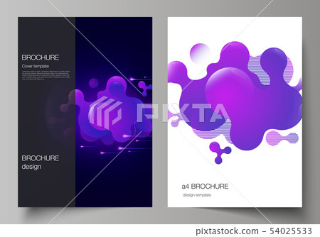 The vector layout of A4 format modern cover mockups design templates for brochure, magazine, flyer The vector layout of A4 format modern cover mockups design templates for brochure, magazine, flyer 54025533